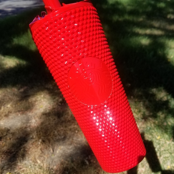 🆕️Starbucks, Custom, Apple Red Studded Tumbler - Picture 3 of 10